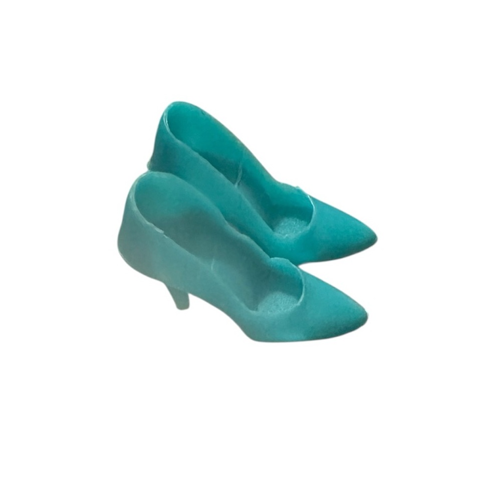 Teal vintage Barbie shoes, 1980s